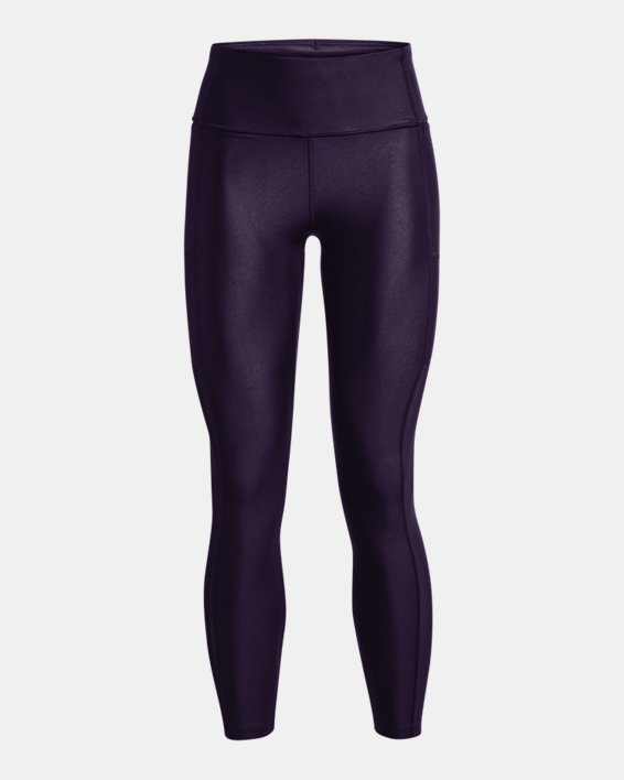 Women's UA Iso-Chill Run Ankle Tights, Purple, pdpMainDesktop image number 7